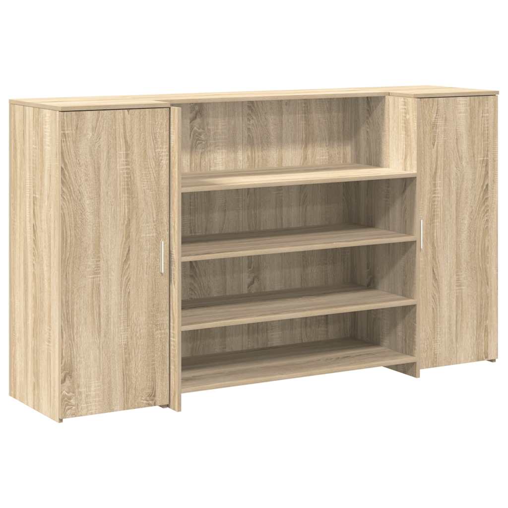 Bureau réception chêne sonoma 180x50x103,5 cm bois d'ingénierie - XIOS
