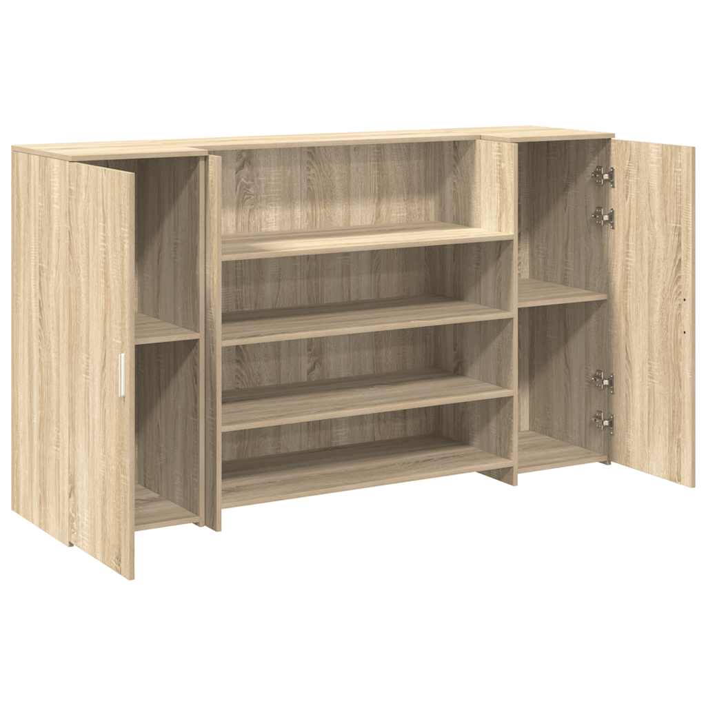 Bureau réception chêne sonoma 180x50x103,5 cm bois d'ingénierie - XIOS