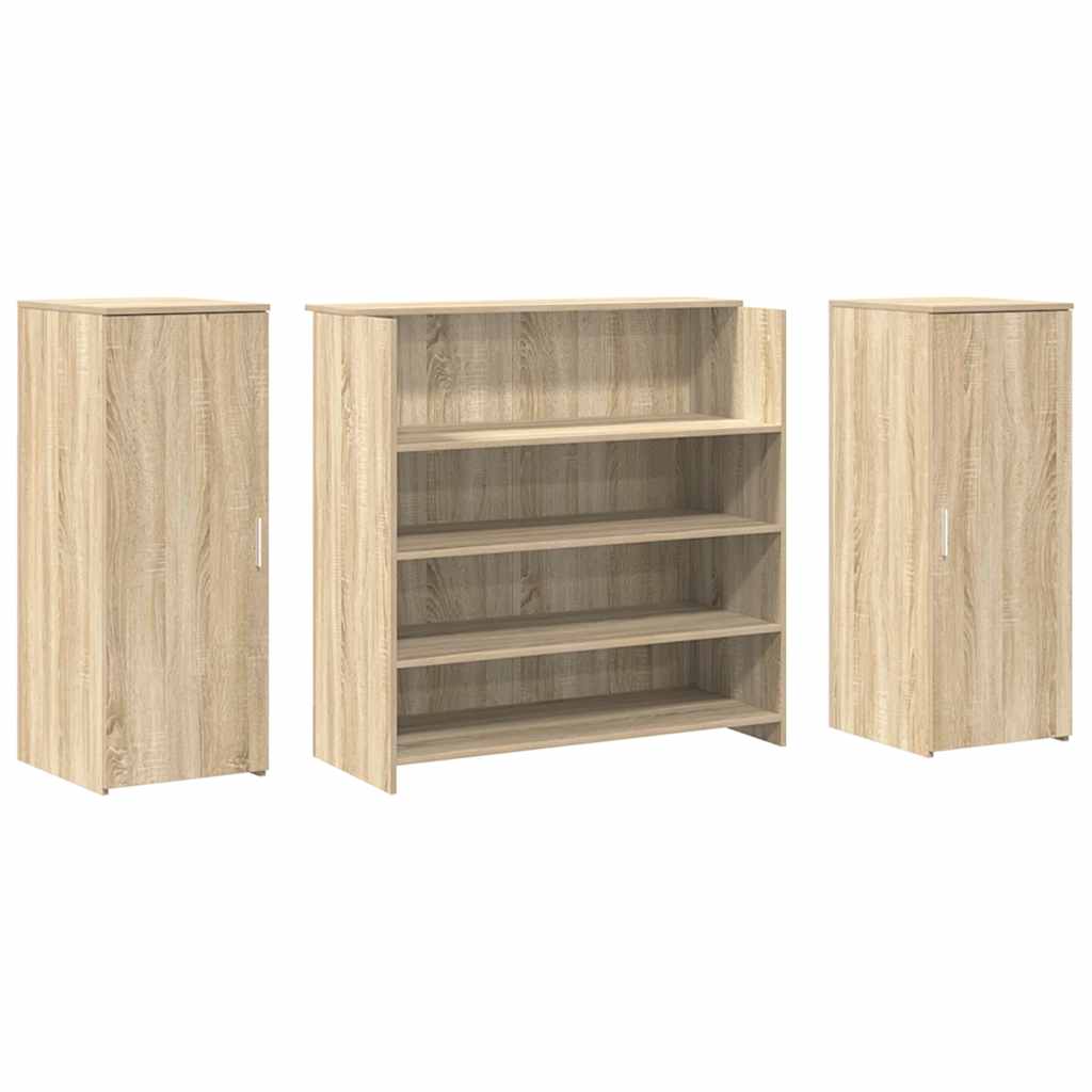 Bureau réception chêne sonoma 180x50x103,5 cm bois d'ingénierie - XIOS