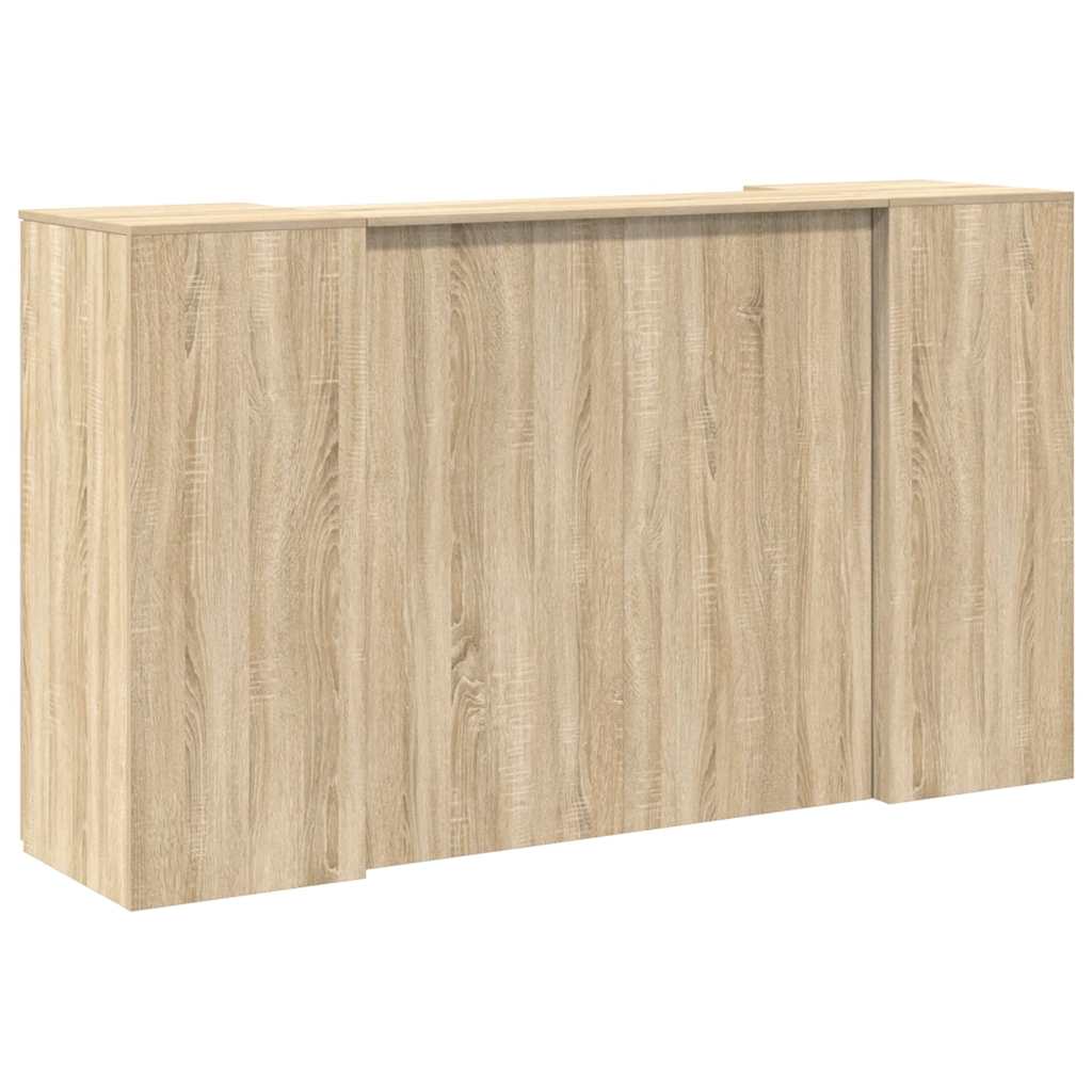 Bureau réception chêne sonoma 180x50x103,5 cm bois d'ingénierie - XIOS