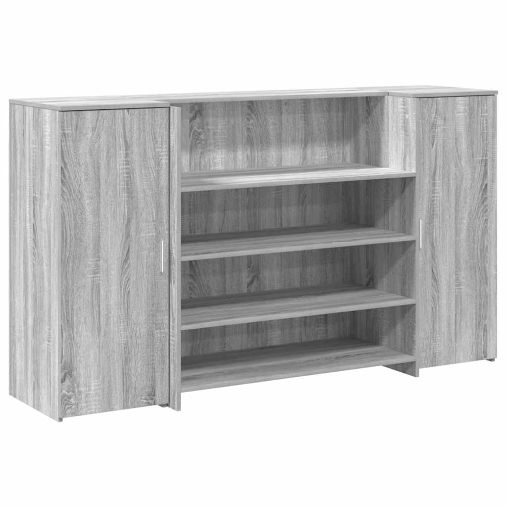 Bureau de réception sonoma gris 180x50x103,5 cm bois ingénierie - XIOS