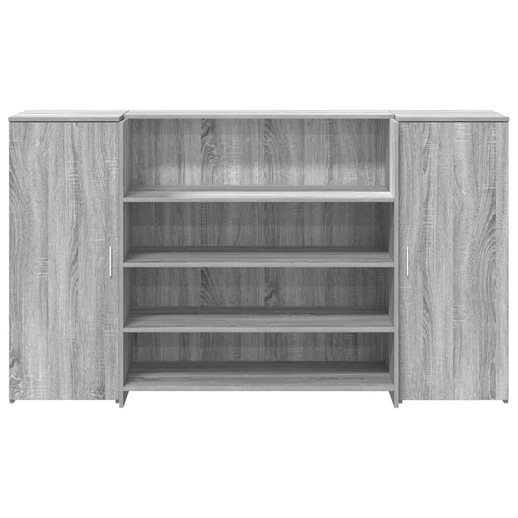 Bureau de réception sonoma gris 180x50x103,5 cm bois ingénierie - XIOS