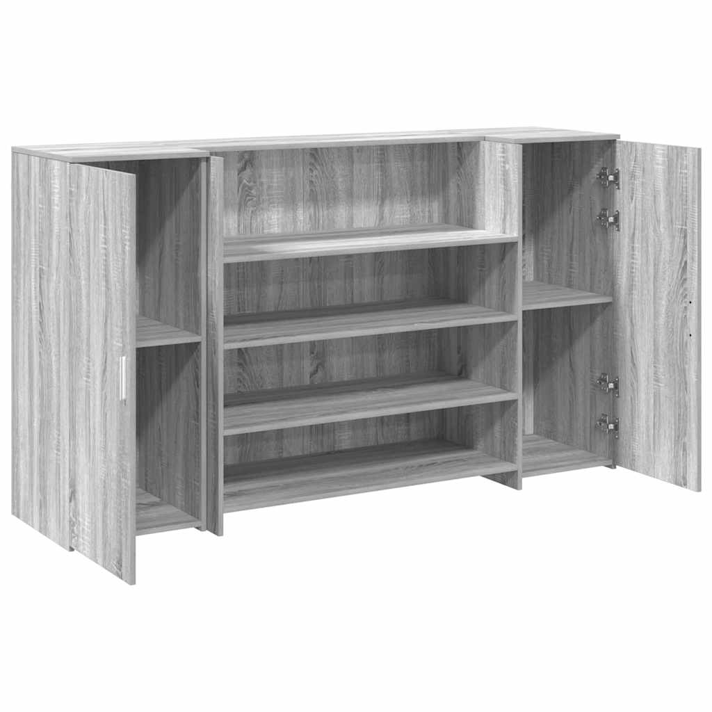 Bureau de réception sonoma gris 180x50x103,5 cm bois ingénierie - XIOS