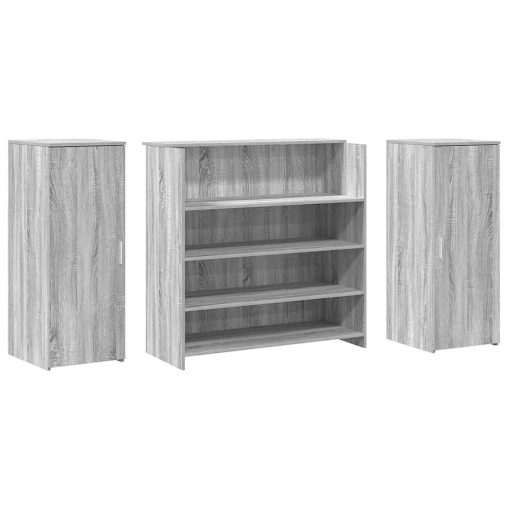 Bureau de réception sonoma gris 180x50x103,5 cm bois ingénierie - XIOS