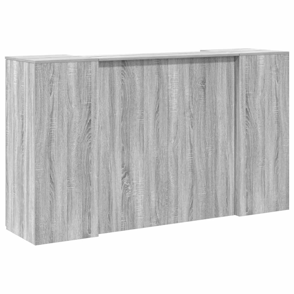 Bureau de réception sonoma gris 180x50x103,5 cm bois ingénierie - XIOS