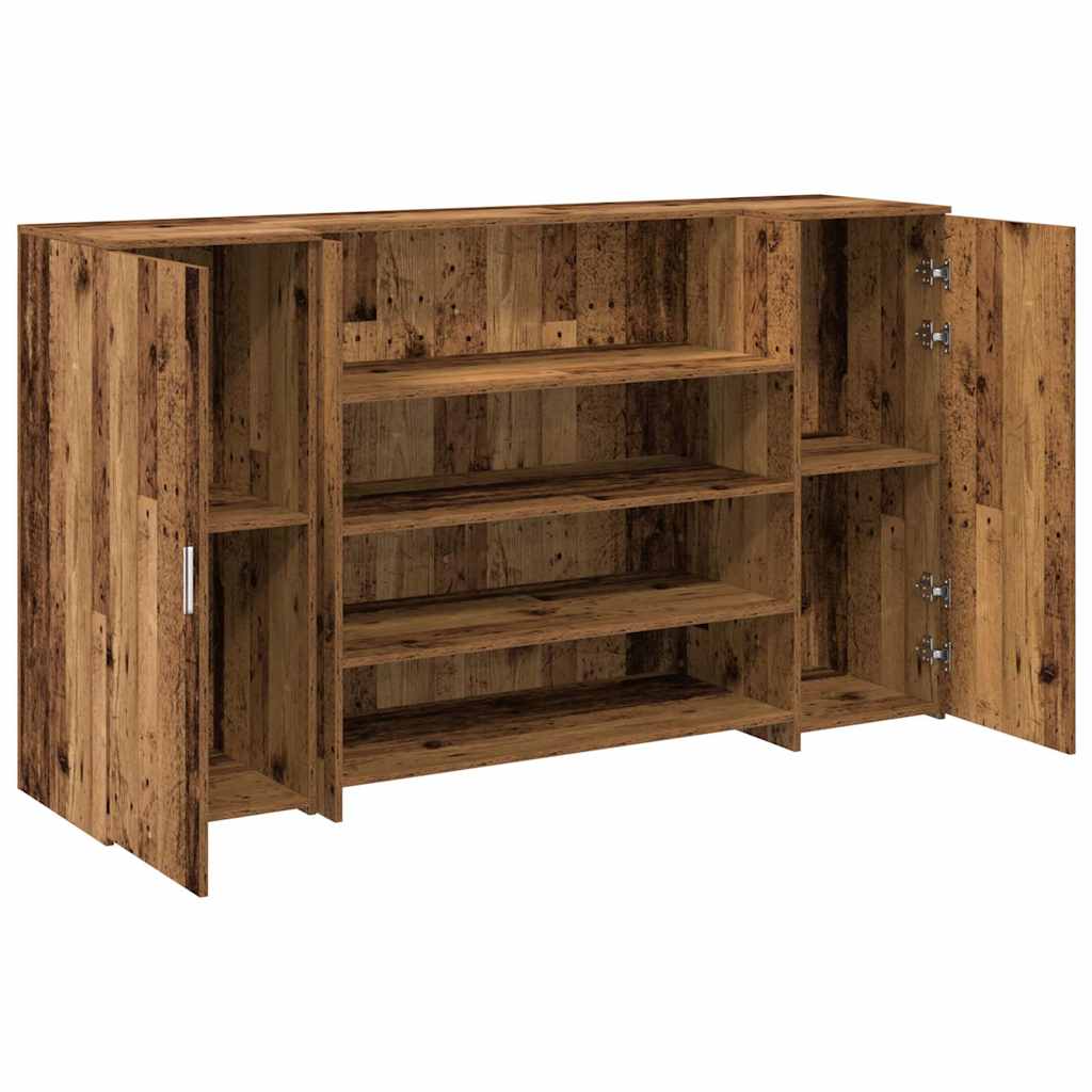 Bureau de réception vieux bois 180x50x103,5cm bois d'ingénierie