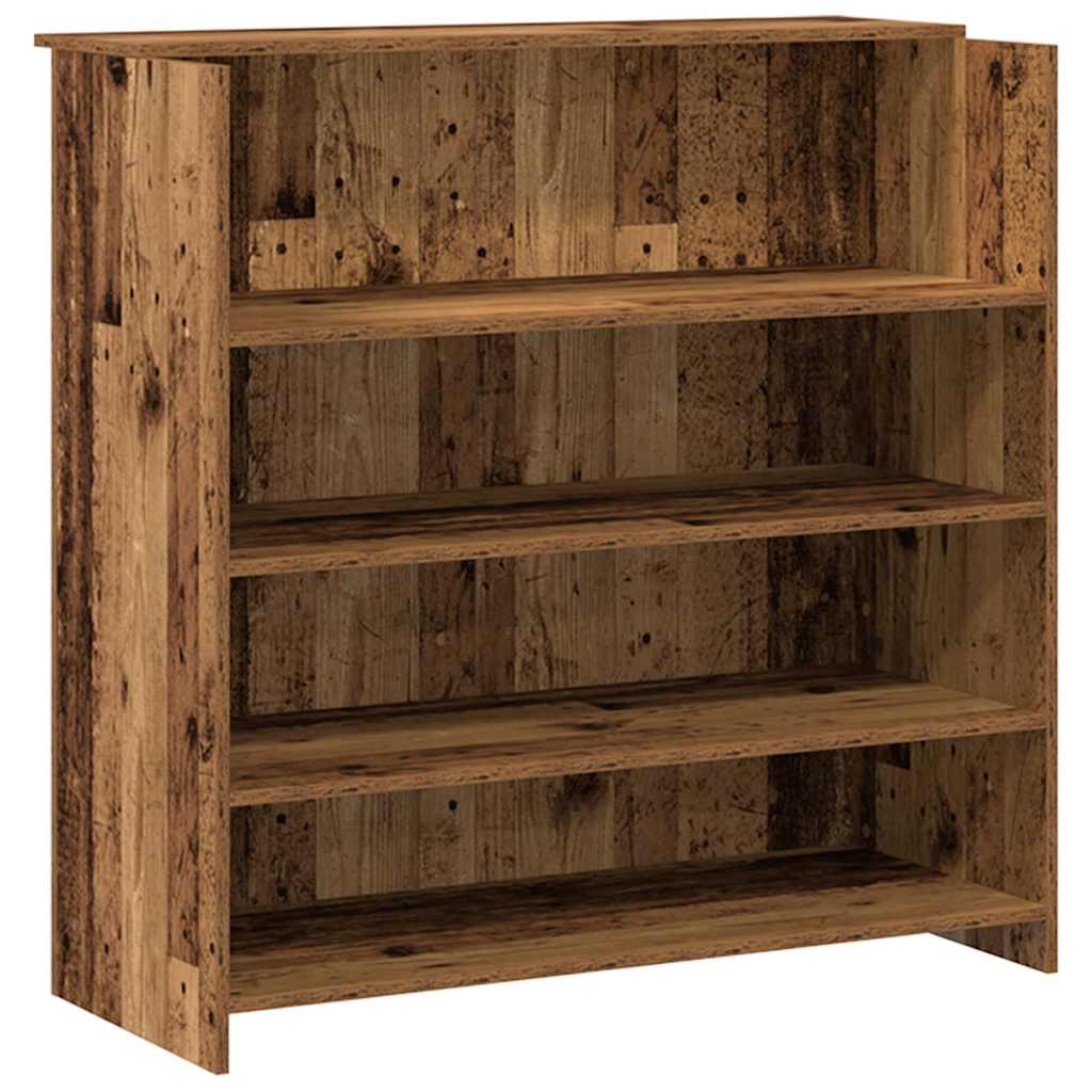 Bureau de réception vieux bois 180x50x103,5cm bois d'ingénierie