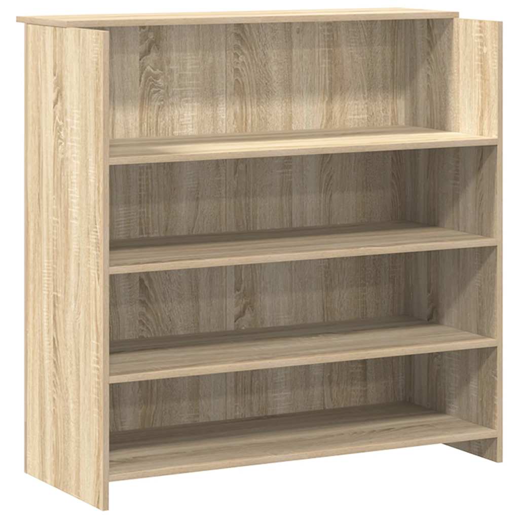 Bureau réception chêne sonoma 200x50x103,5 cm bois d'ingénierie