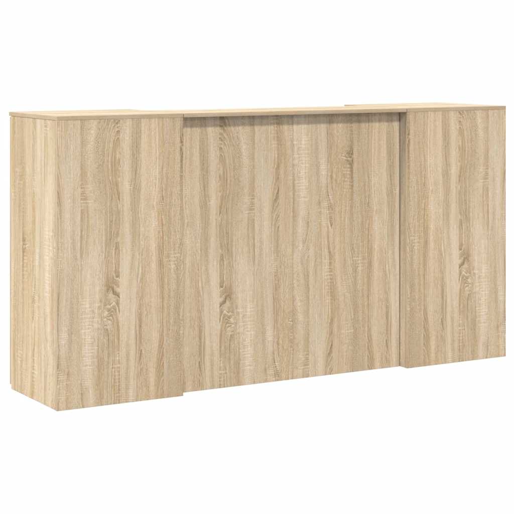Bureau réception chêne sonoma 200x50x103,5 cm bois d'ingénierie
