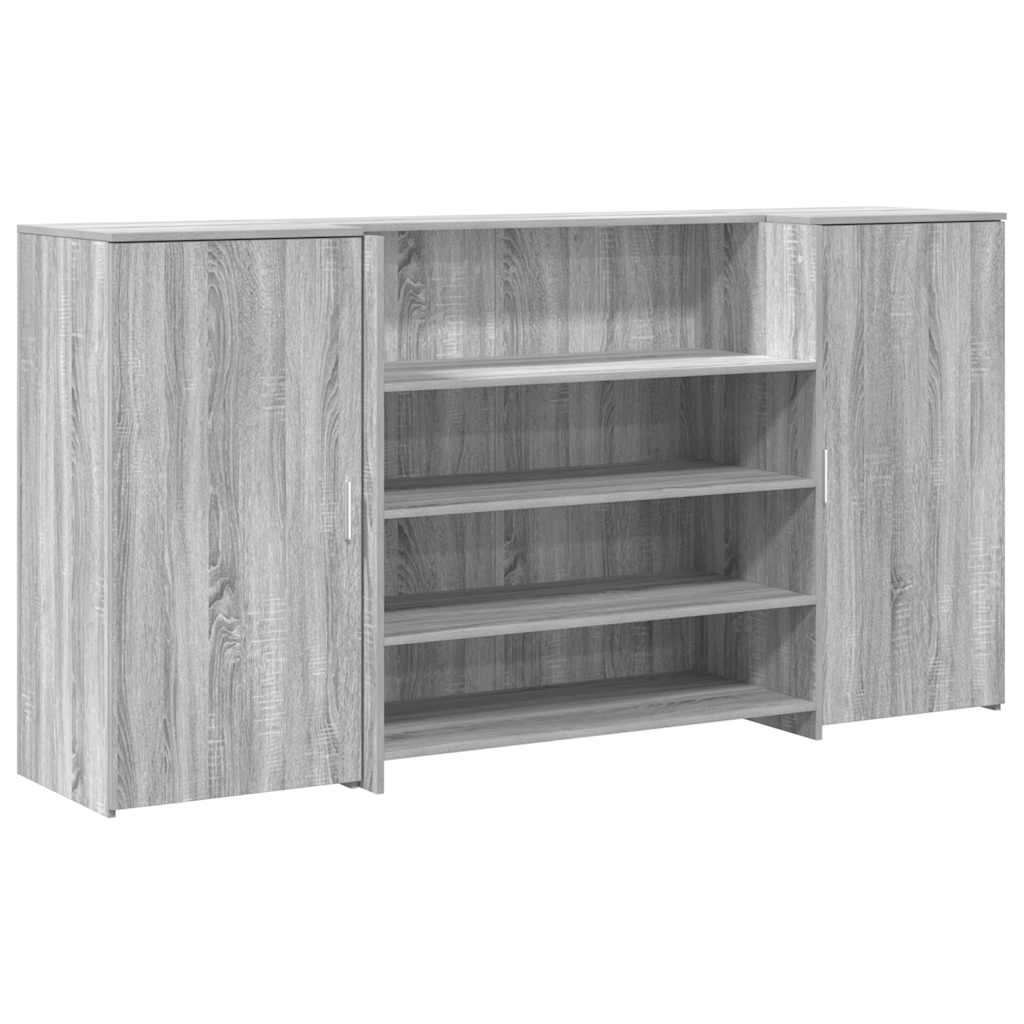 Bureau de réception sonoma gris 200x50x103,5 cm bois ingénierie - XIOS