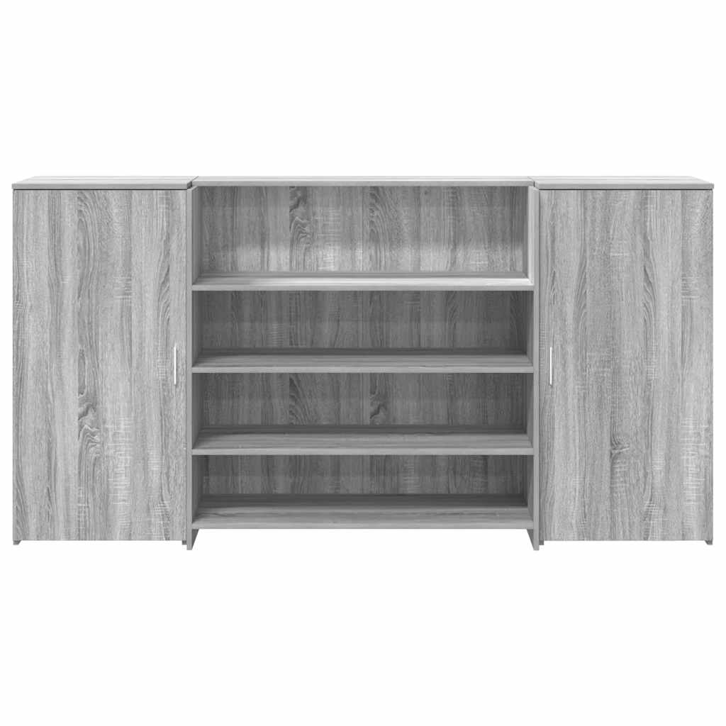 Bureau de réception sonoma gris 200x50x103,5 cm bois ingénierie