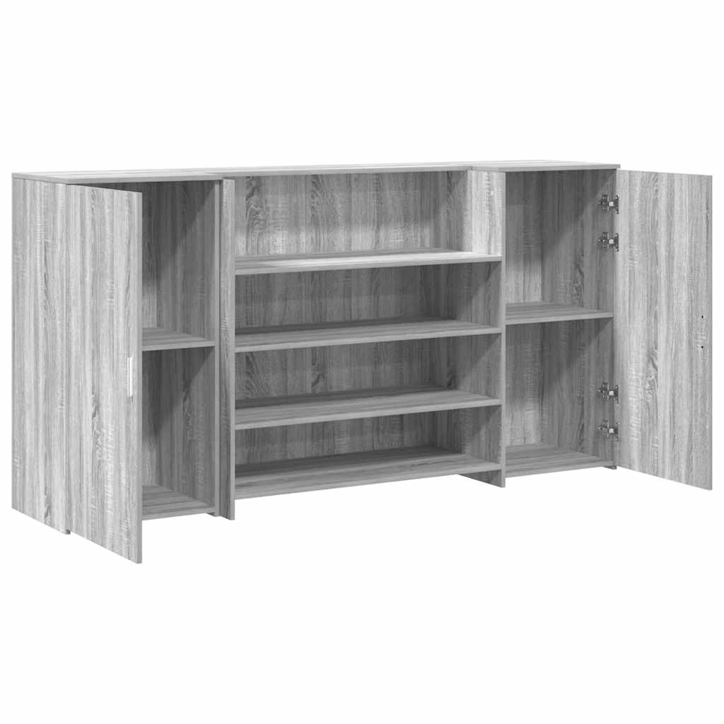 Bureau de réception sonoma gris 200x50x103,5 cm bois ingénierie - XIOS