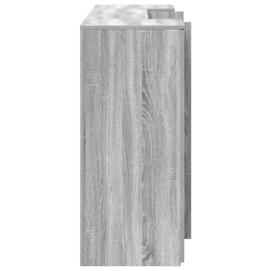 Bureau de réception sonoma gris 200x50x103,5 cm bois ingénierie