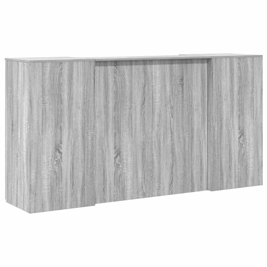 Bureau de réception sonoma gris 200x50x103,5 cm bois ingénierie - XIOS