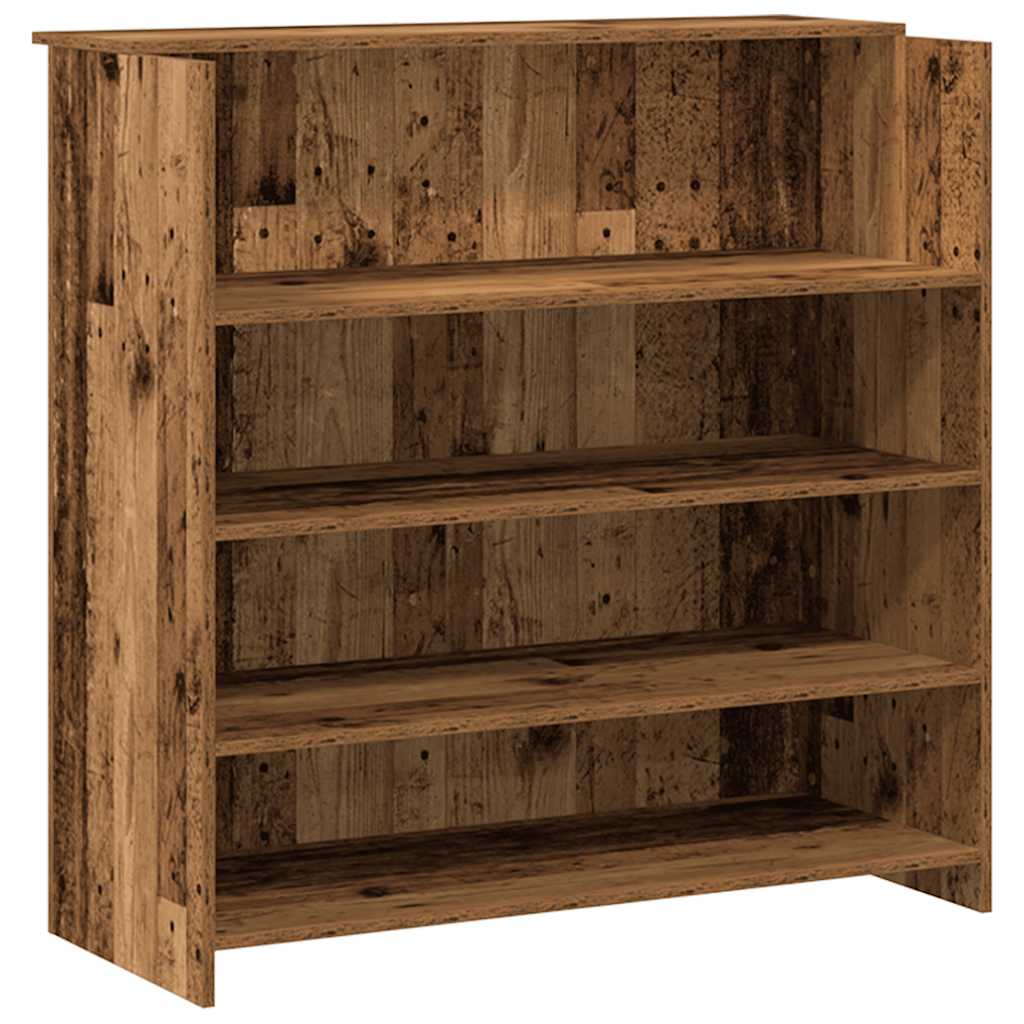 Bureau de réception vieux bois 200x50x103,5cm bois d'ingénierie