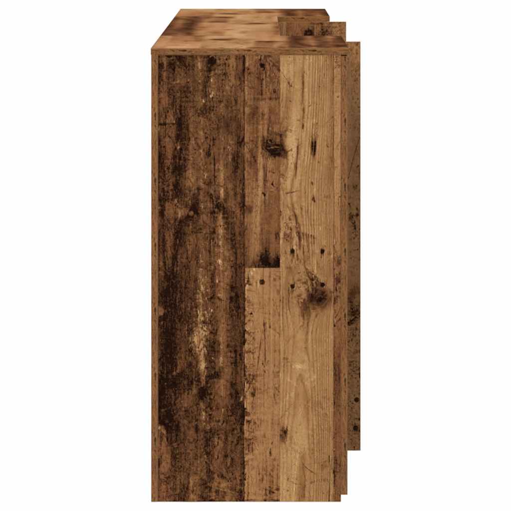 Bureau de réception vieux bois 200x50x103,5cm bois d'ingénierie