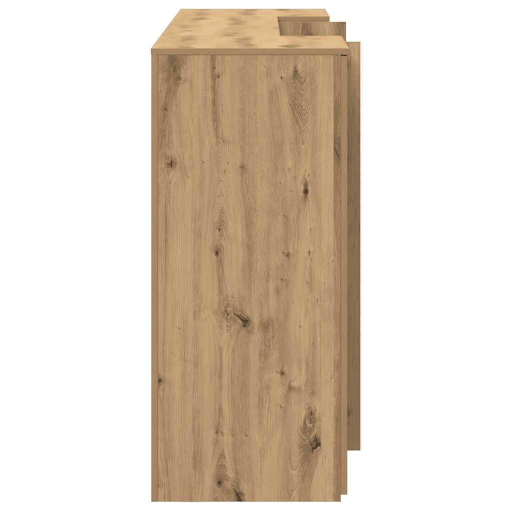 Bureau réception chêne artisanal 200x50x103,5cm bois ingénierie