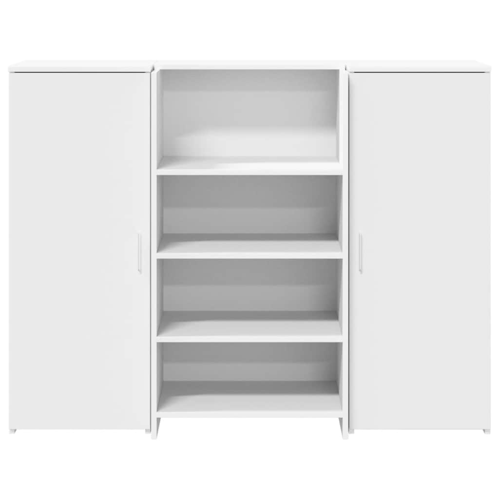 Bureau de réception blanc 135x50x103,5 cm bois d'ingénierie - XIOS