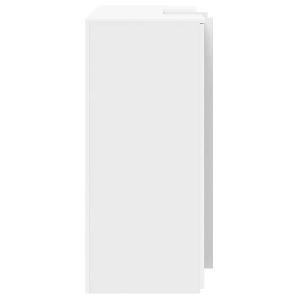 Bureau de réception blanc 135x50x103,5 cm bois d'ingénierie - XIOS