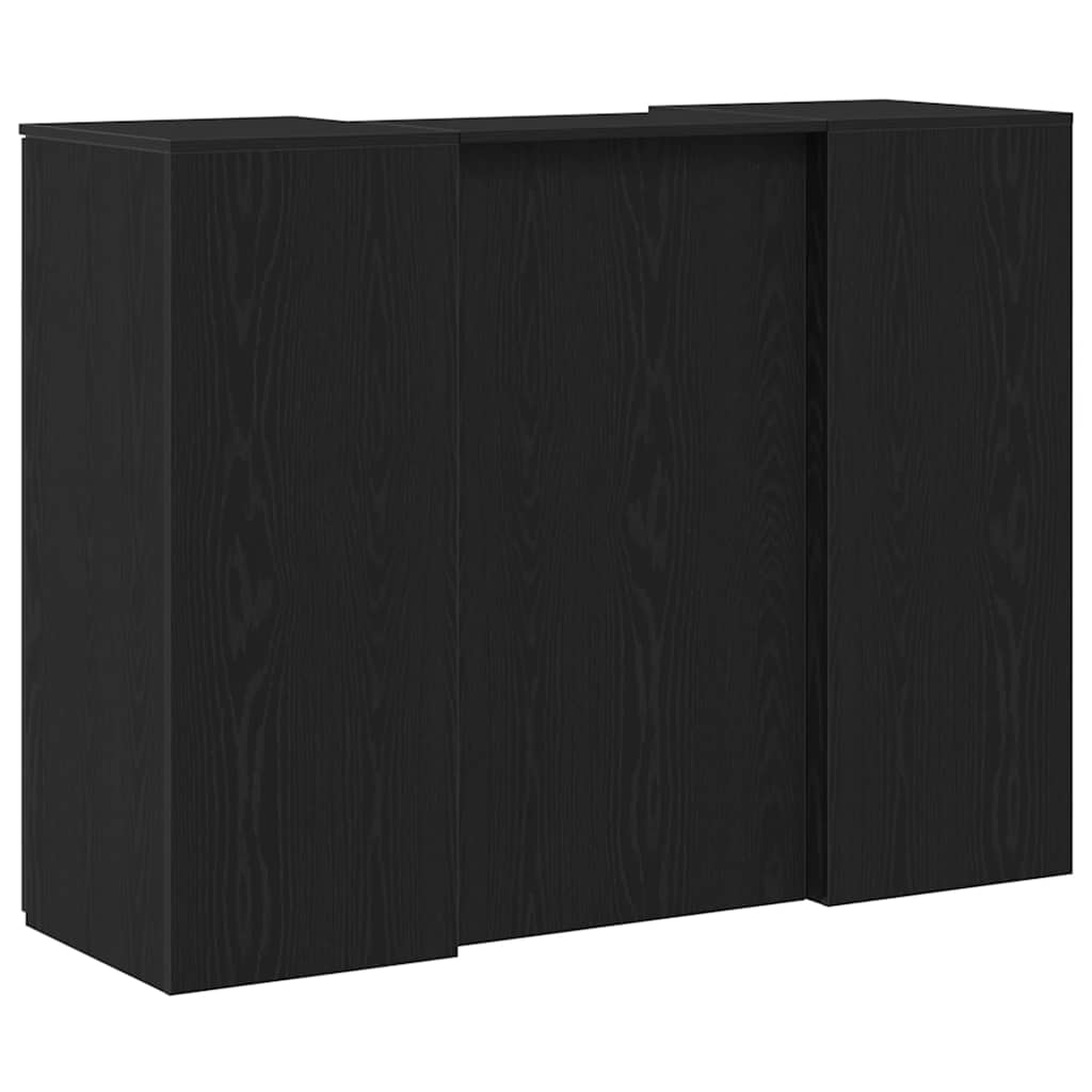 Bureau de réception chêne noir 135x50x103,5cm bois d'ingénierie