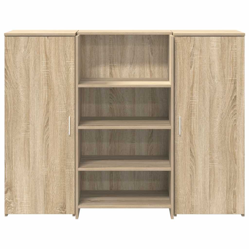 Bureau réception chêne sonoma 135x50x103,5 cm bois d'ingénierie - XIOS