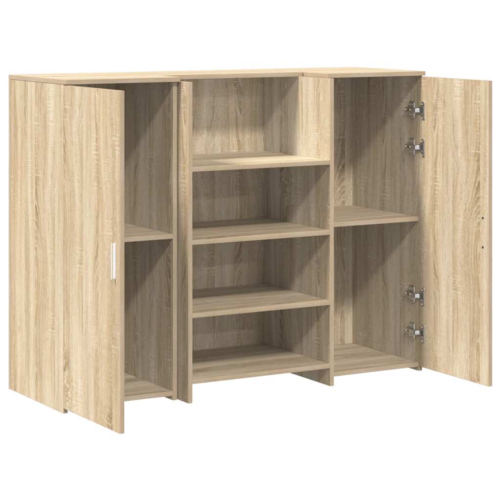 Bureau réception chêne sonoma 135x50x103,5 cm bois d'ingénierie - XIOS