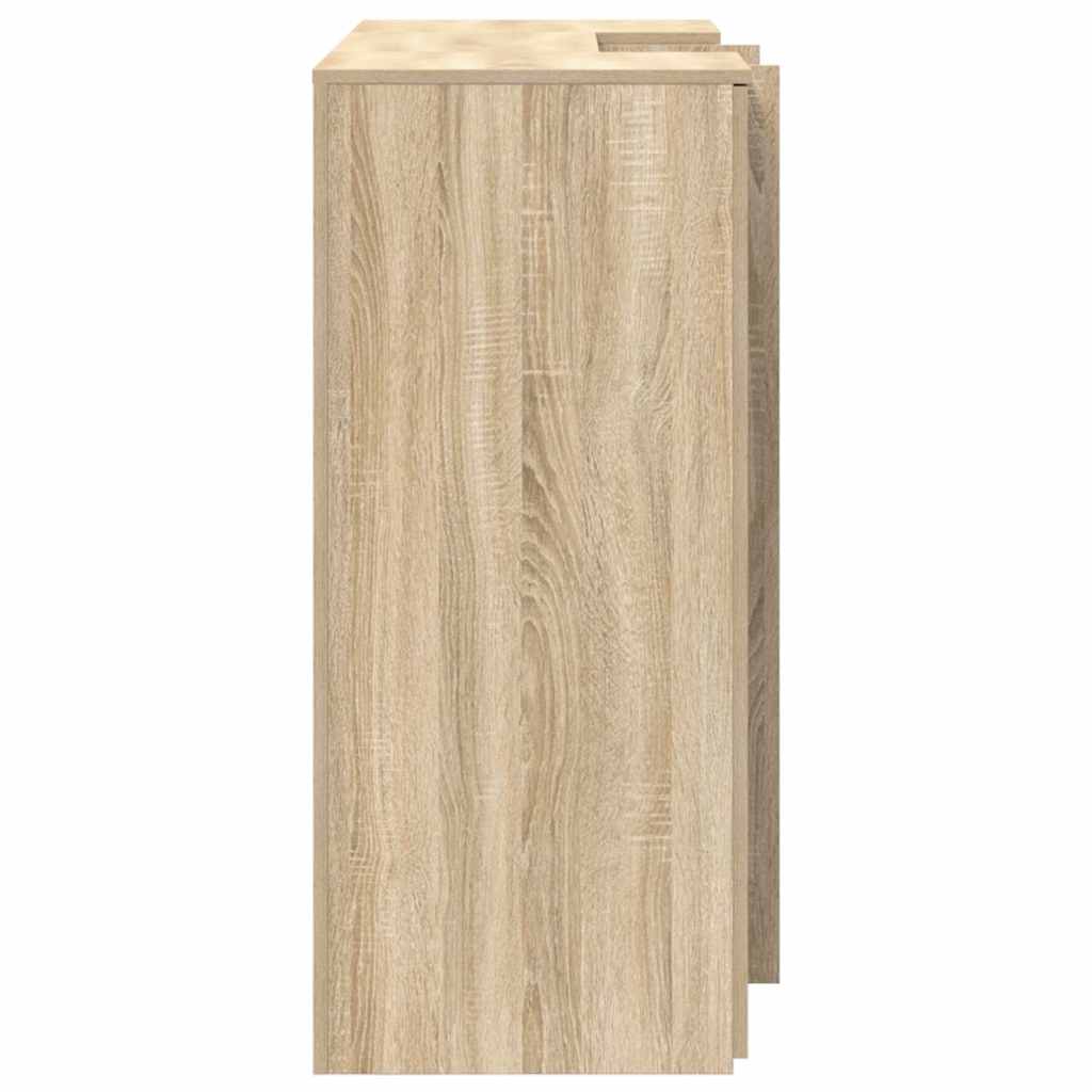 Bureau réception chêne sonoma 135x50x103,5 cm bois d'ingénierie - XIOS