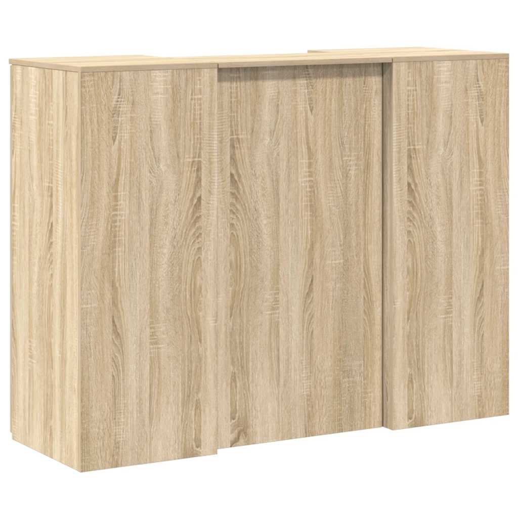 Bureau réception chêne sonoma 135x50x103,5 cm bois d'ingénierie - XIOS
