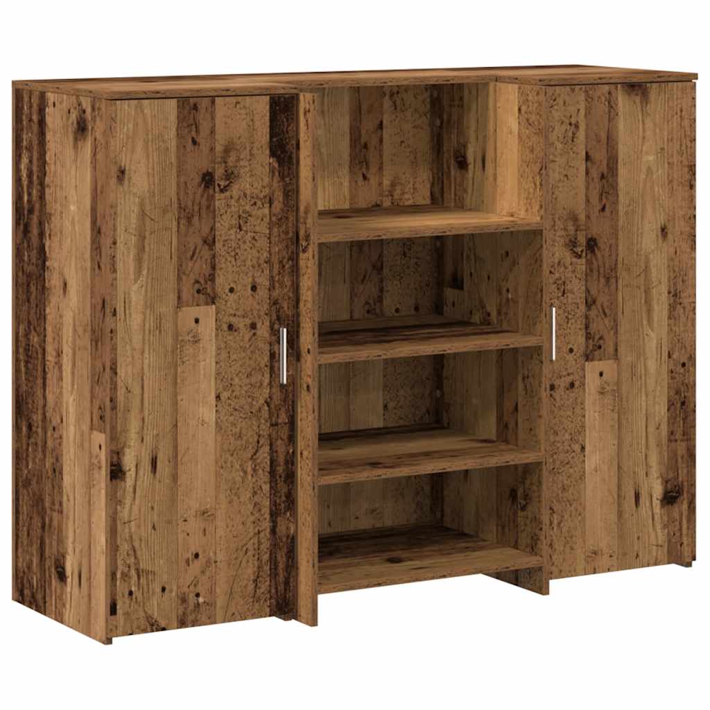 Bureau de réception vieux bois 135x50x103,5cm bois d'ingénierie