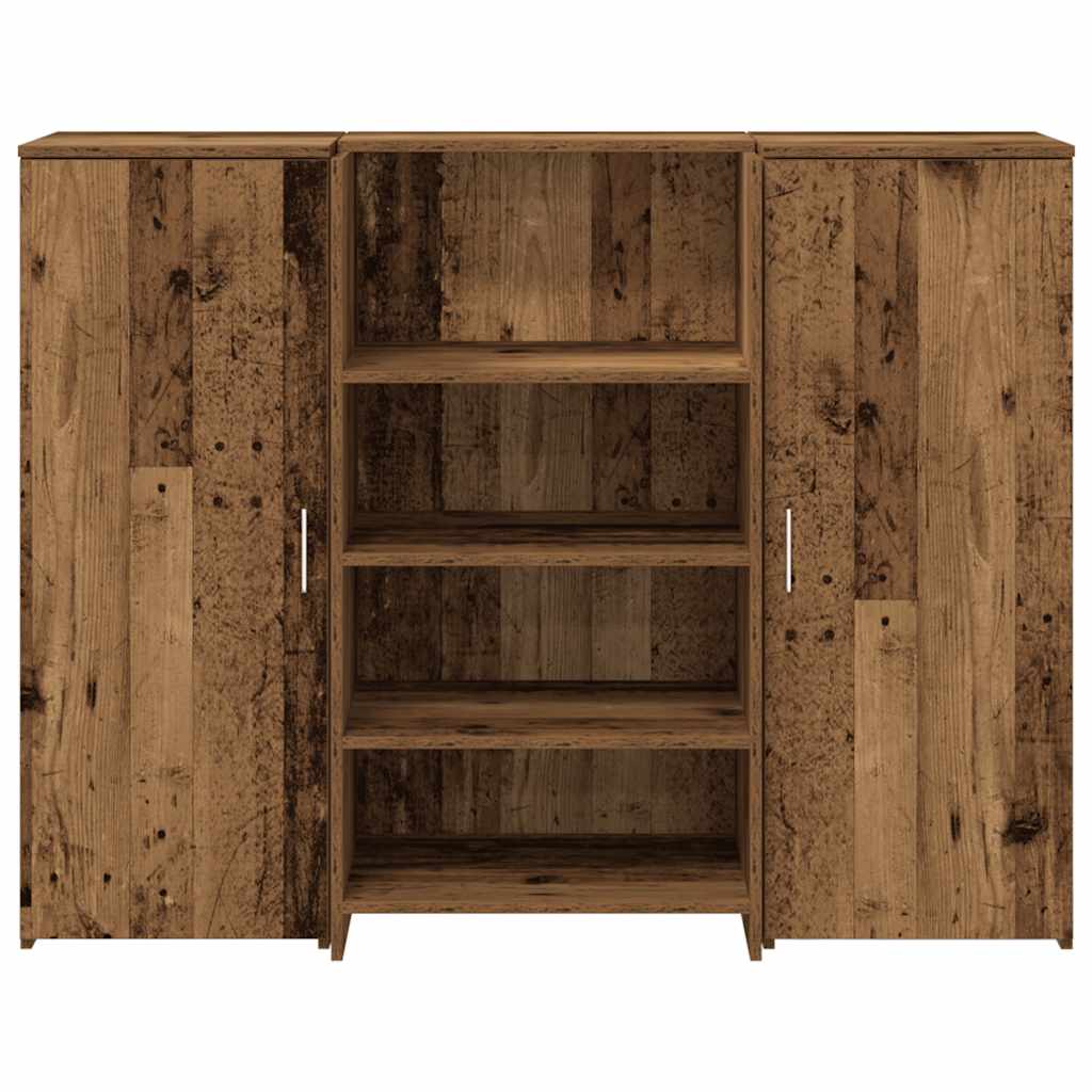 Bureau de réception vieux bois 135x50x103,5cm bois d'ingénierie