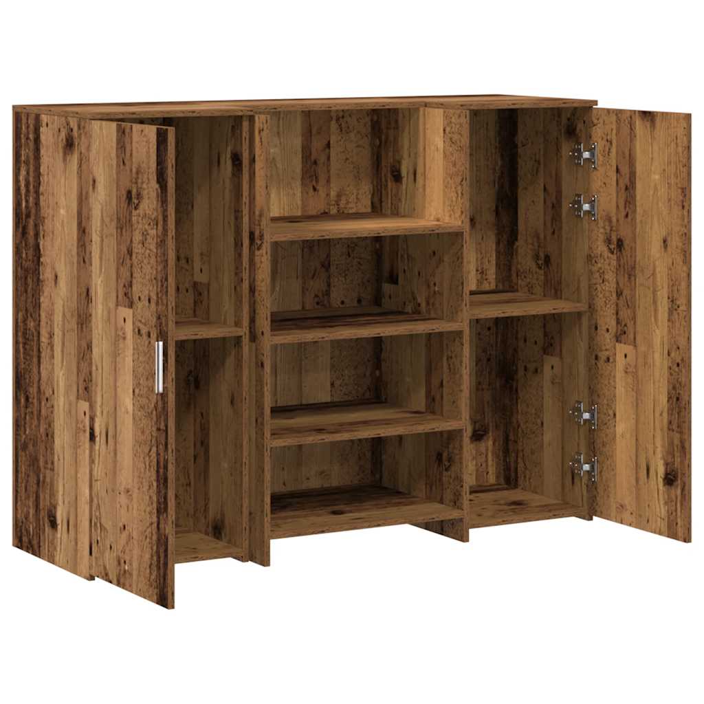 Bureau de réception vieux bois 135x50x103,5cm bois d'ingénierie