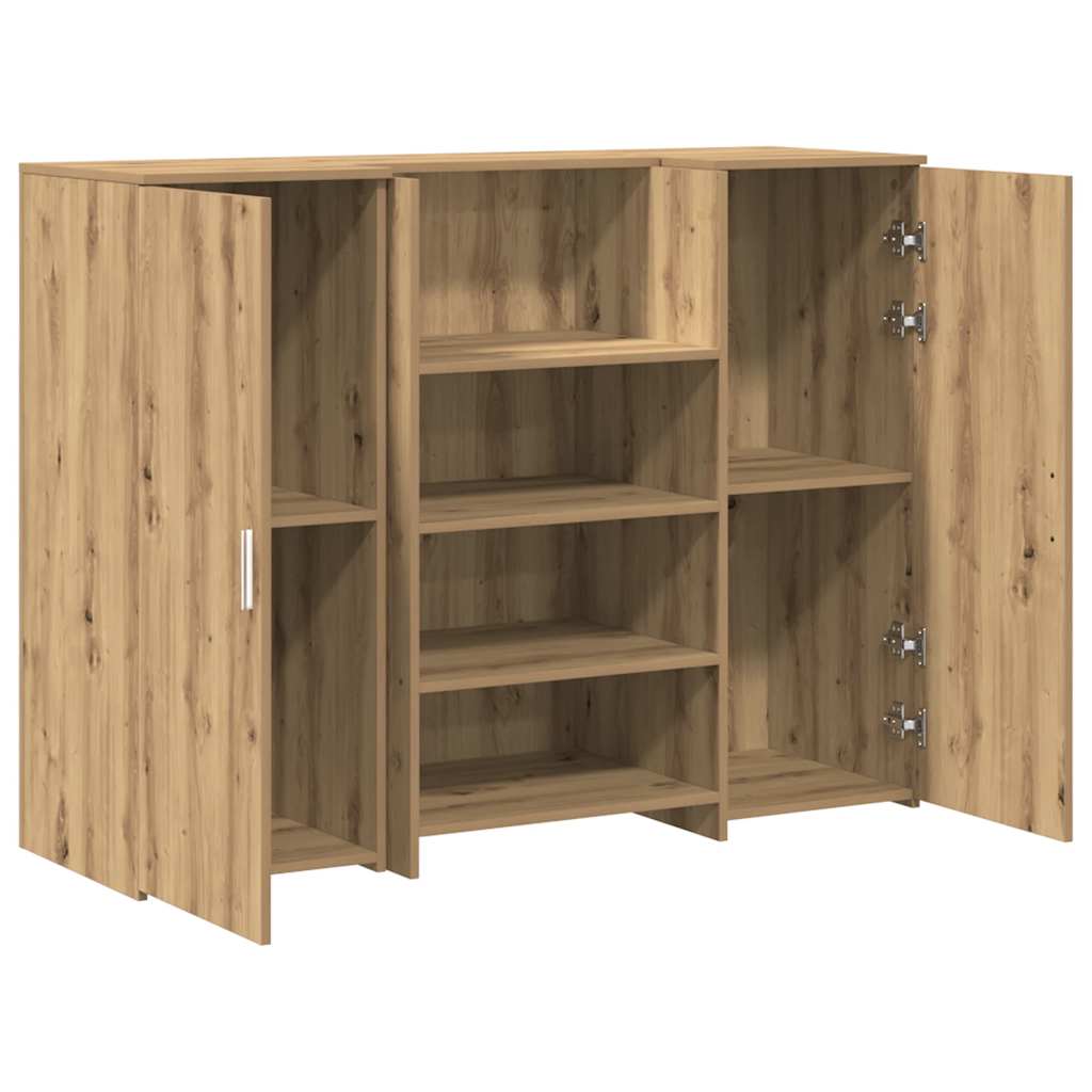Bureau réception chêne artisanal 135x50x103,5cm bois ingénierie