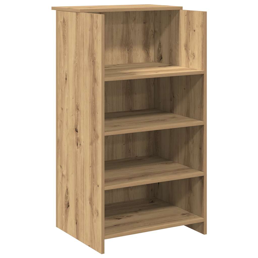 Bureau réception chêne artisanal 135x50x103,5cm bois ingénierie - XIOS