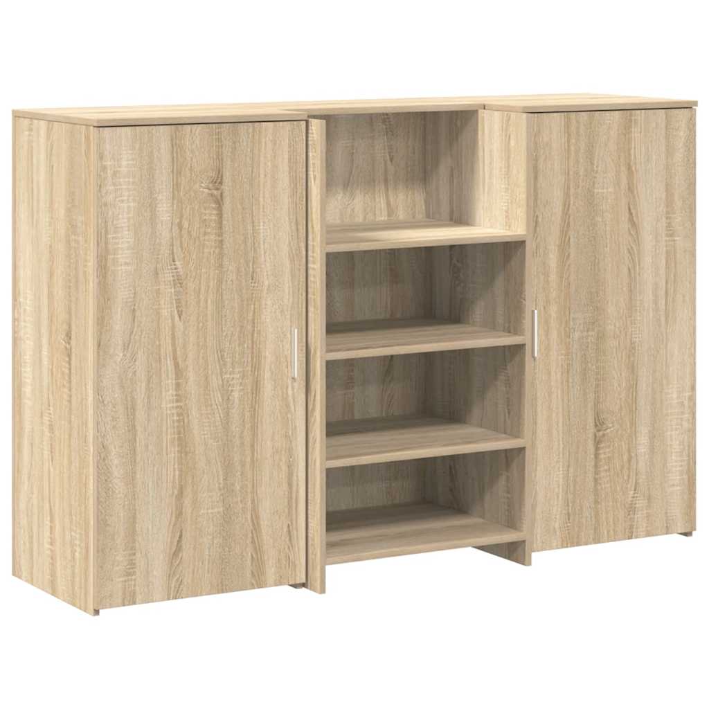 Bureau réception chêne sonoma 155x50x103,5 cm bois d'ingénierie