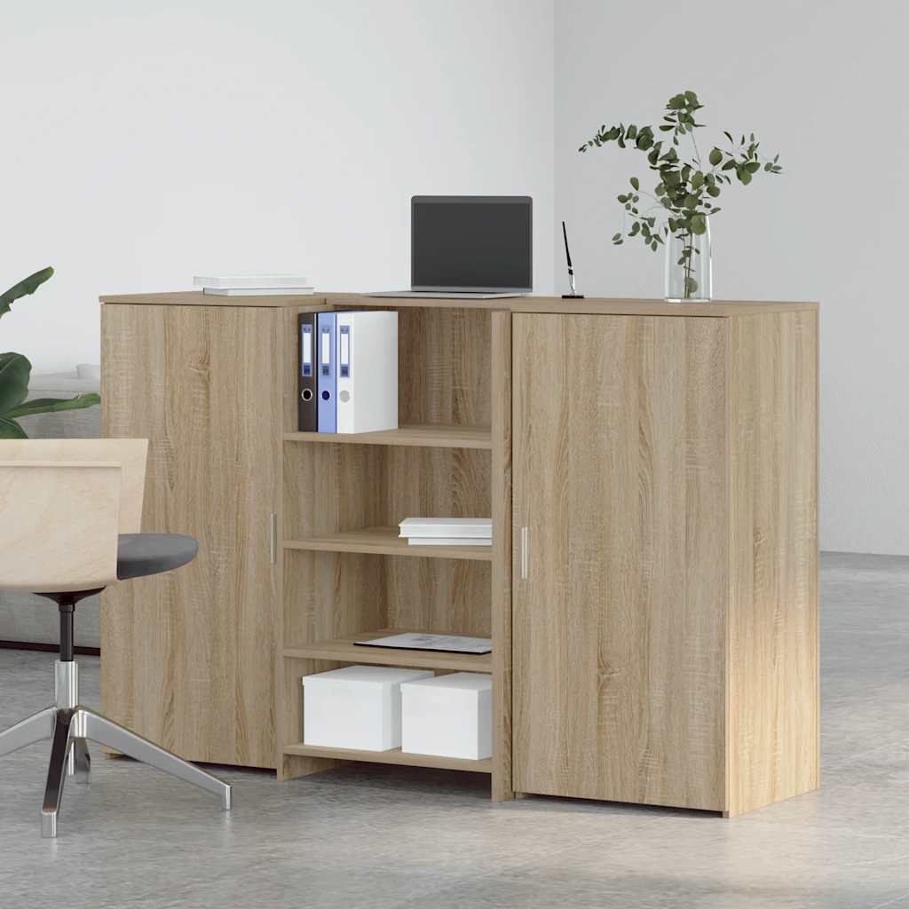 Bureau réception chêne sonoma 155x50x103,5 cm bois d'ingénierie