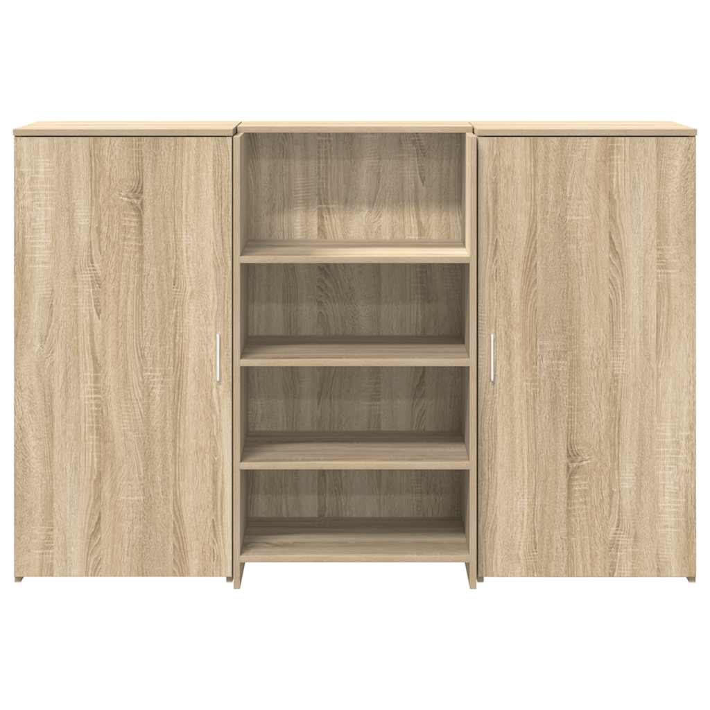 Bureau réception chêne sonoma 155x50x103,5 cm bois d'ingénierie