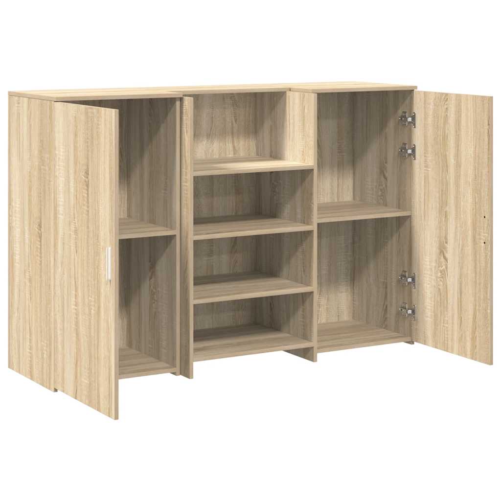 Bureau réception chêne sonoma 155x50x103,5 cm bois d'ingénierie