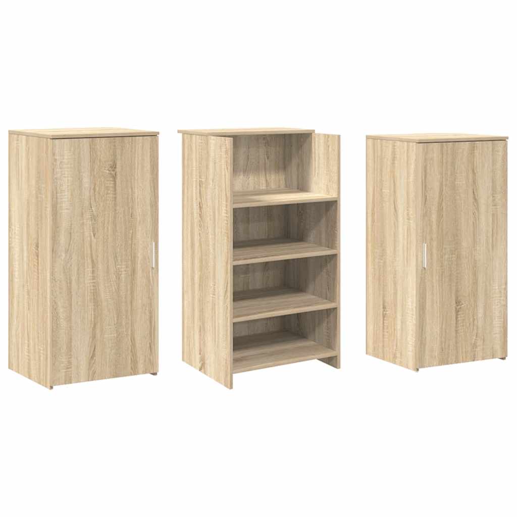 Bureau réception chêne sonoma 155x50x103,5 cm bois d'ingénierie