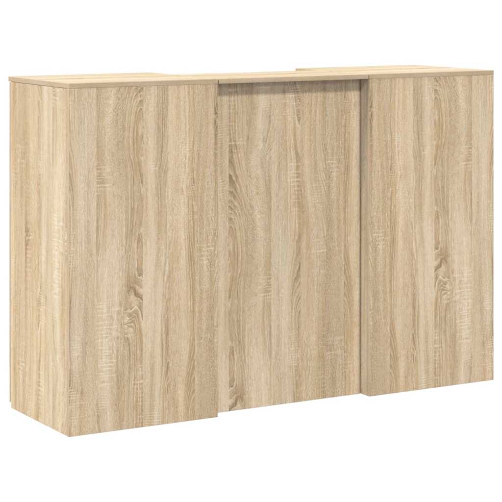 Bureau réception chêne sonoma 155x50x103,5 cm bois d'ingénierie