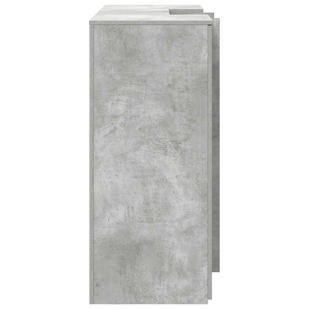 Bureau de réception gris béton 155x50x103,5cm bois d'ingénierie