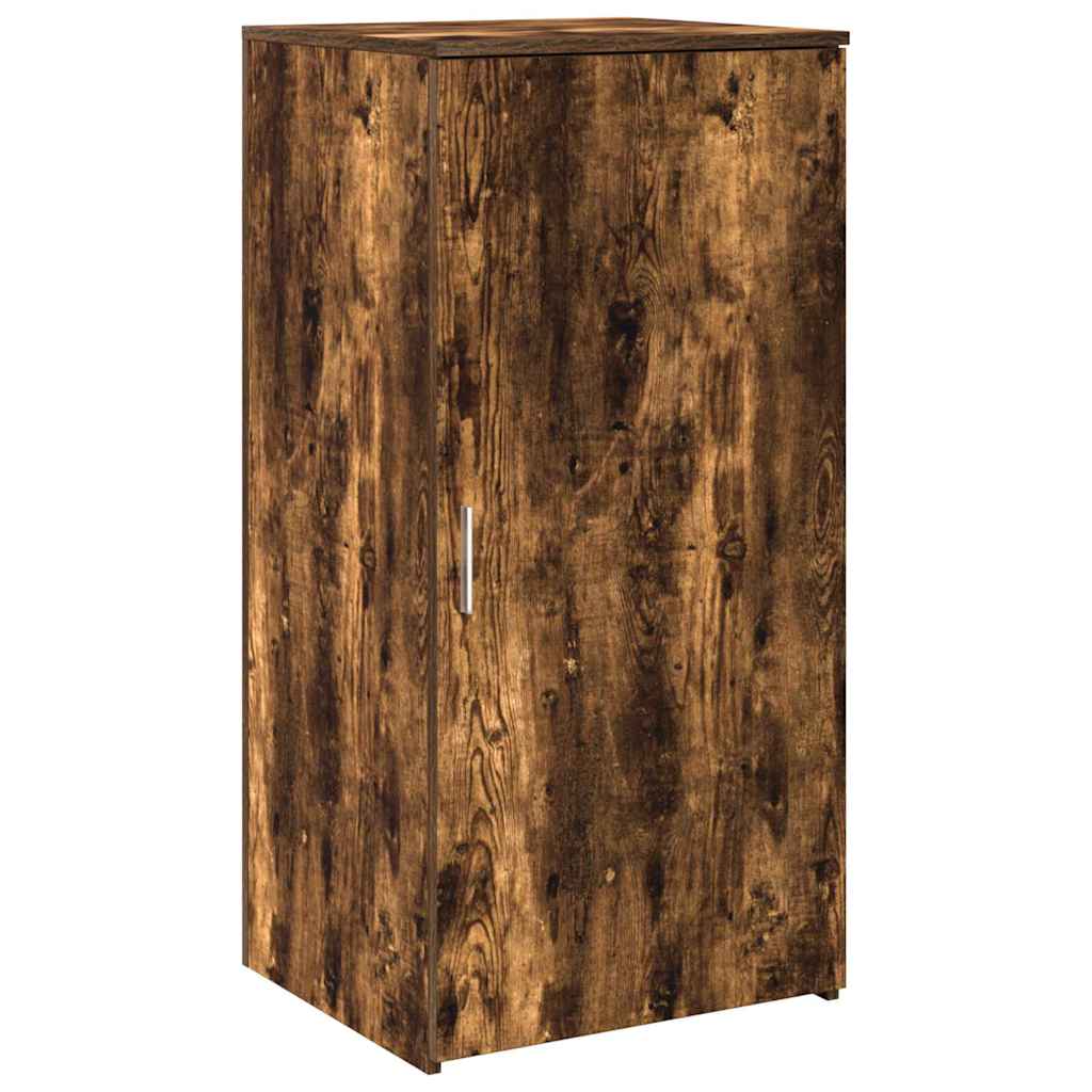 Bureau de réception chêne fumé 155x50x103,5cm bois d'ingénierie - XIOS