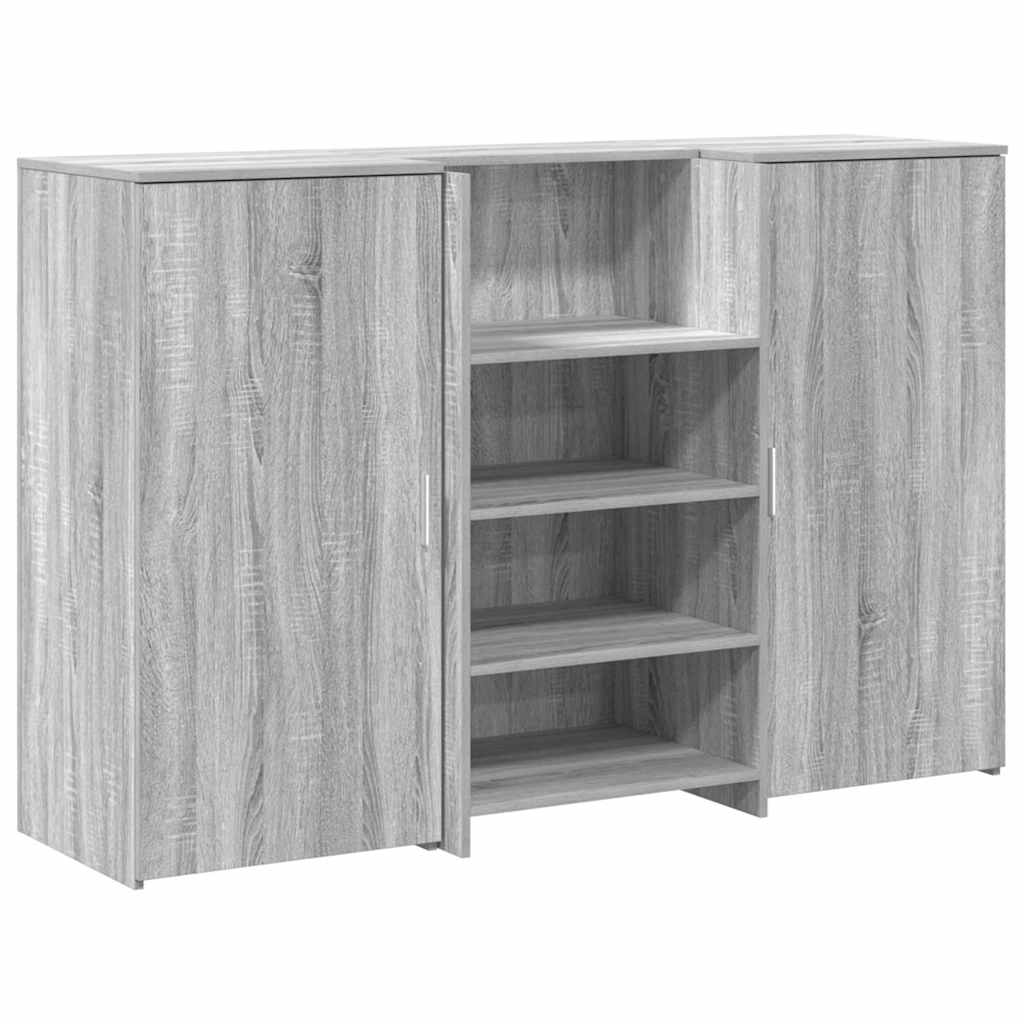 Bureau de réception sonoma gris 155x50x103,5 cm bois ingénierie - XIOS