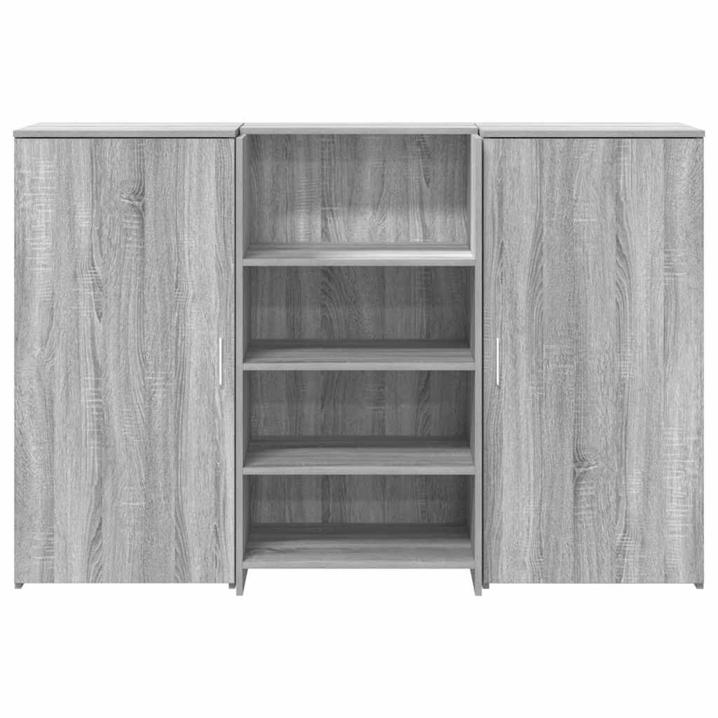 Bureau de réception sonoma gris 155x50x103,5 cm bois ingénierie