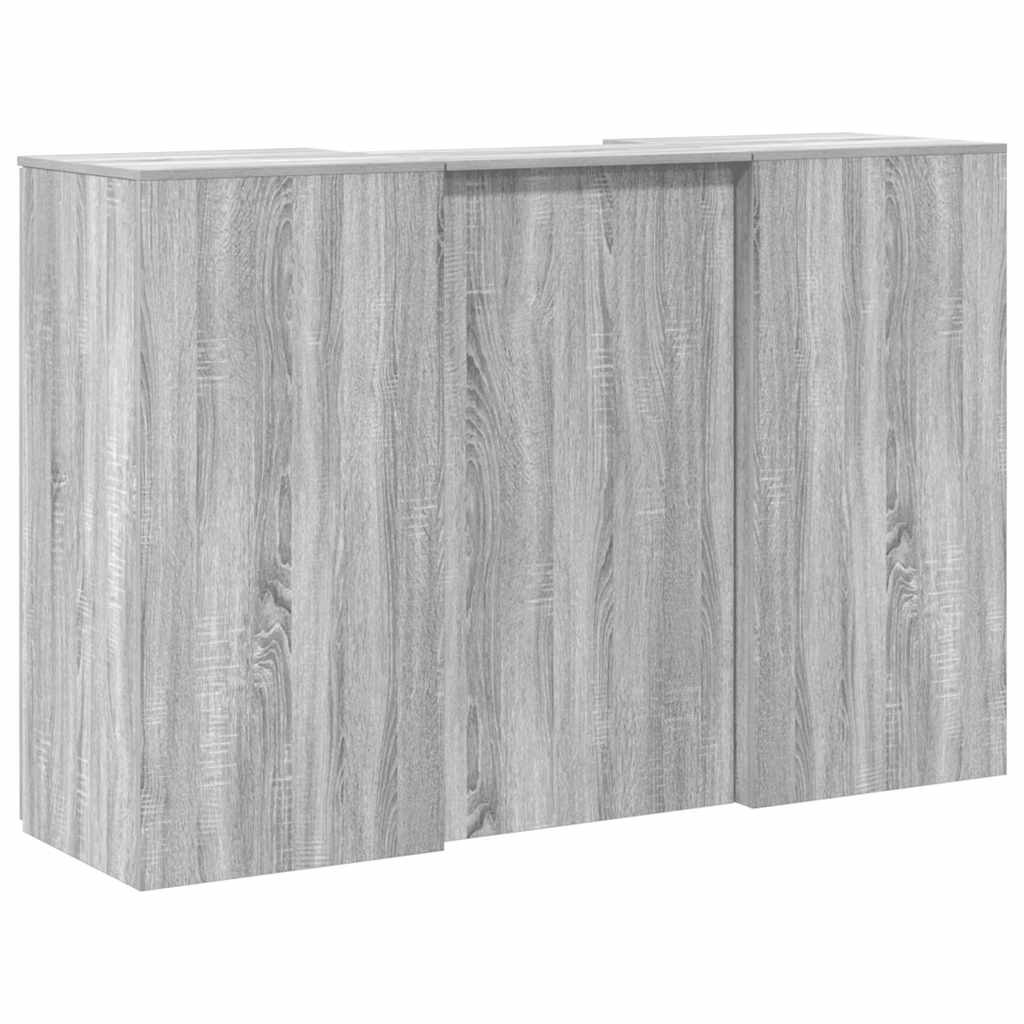 Bureau de réception sonoma gris 155x50x103,5 cm bois ingénierie - XIOS