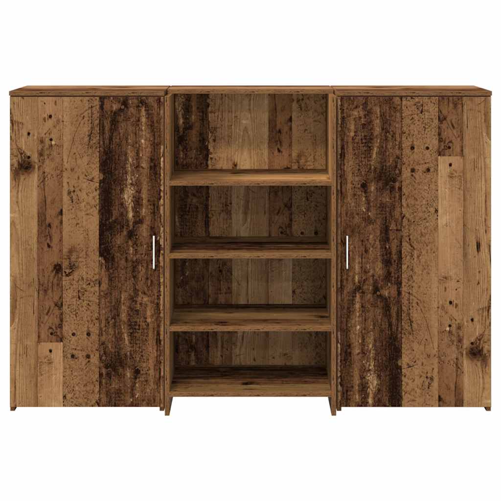 Bureau de réception vieux bois 155x50x103,5cm bois d'ingénierie