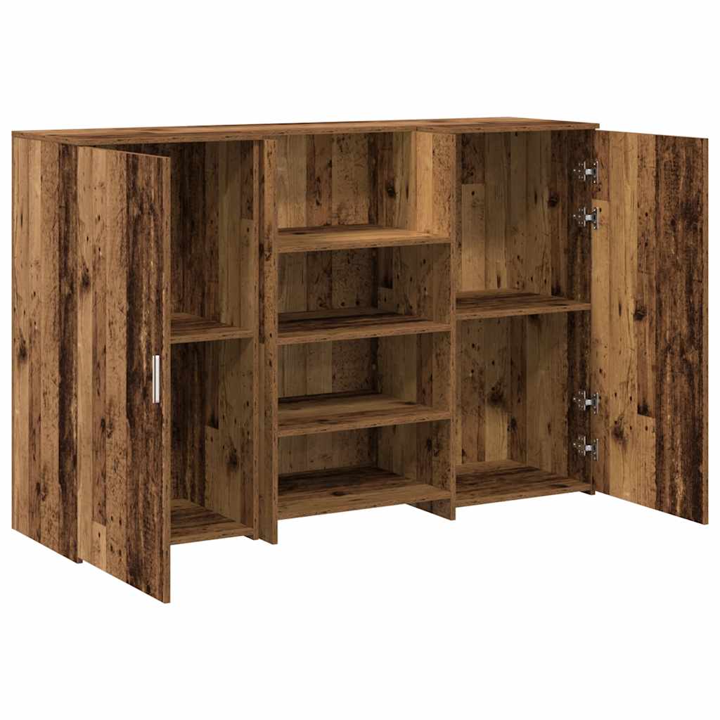 Bureau de réception vieux bois 155x50x103,5cm bois d'ingénierie