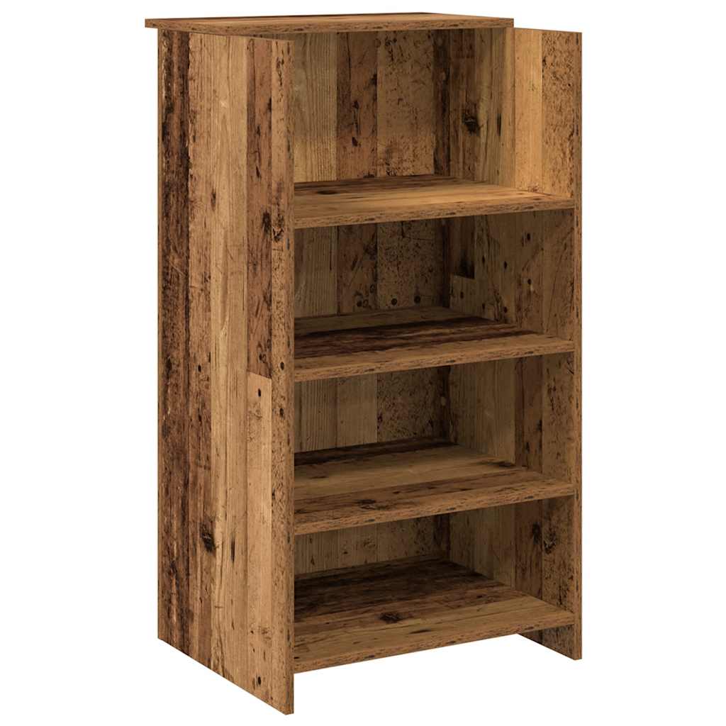 Bureau de réception vieux bois 155x50x103,5cm bois d'ingénierie