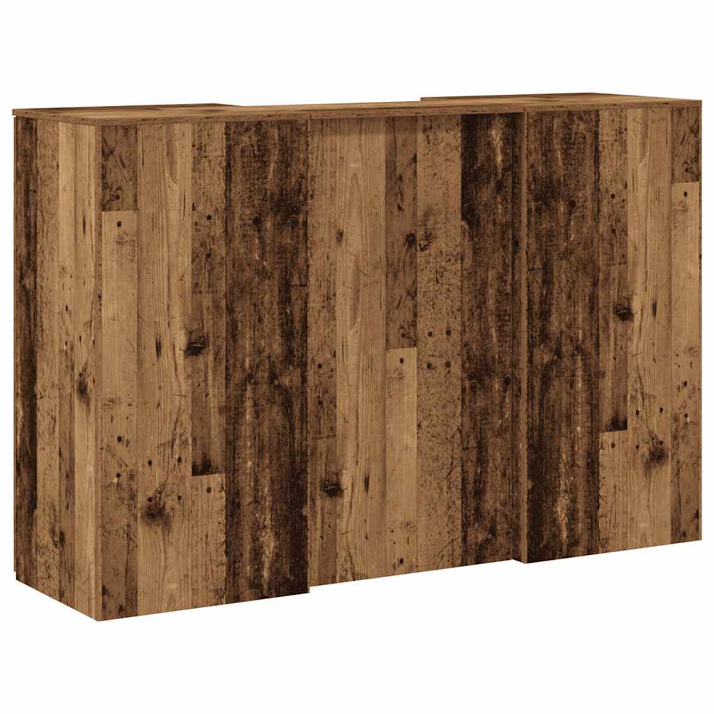Bureau de réception vieux bois 155x50x103,5cm bois d'ingénierie