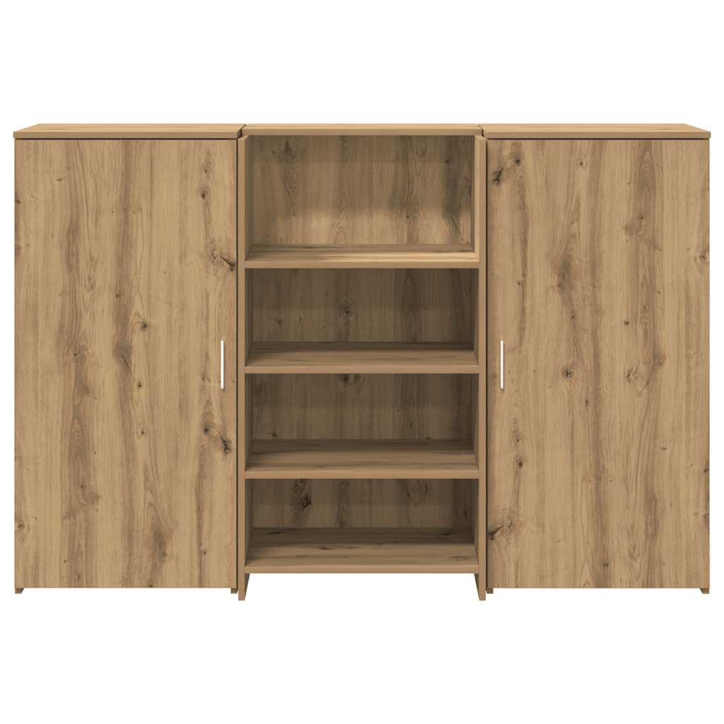 Bureau réception chêne artisanal 155x50x103,5cm bois ingénierie