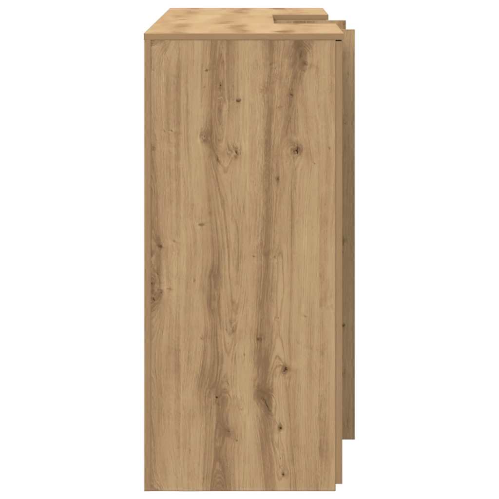 Bureau réception chêne artisanal 155x50x103,5cm bois ingénierie